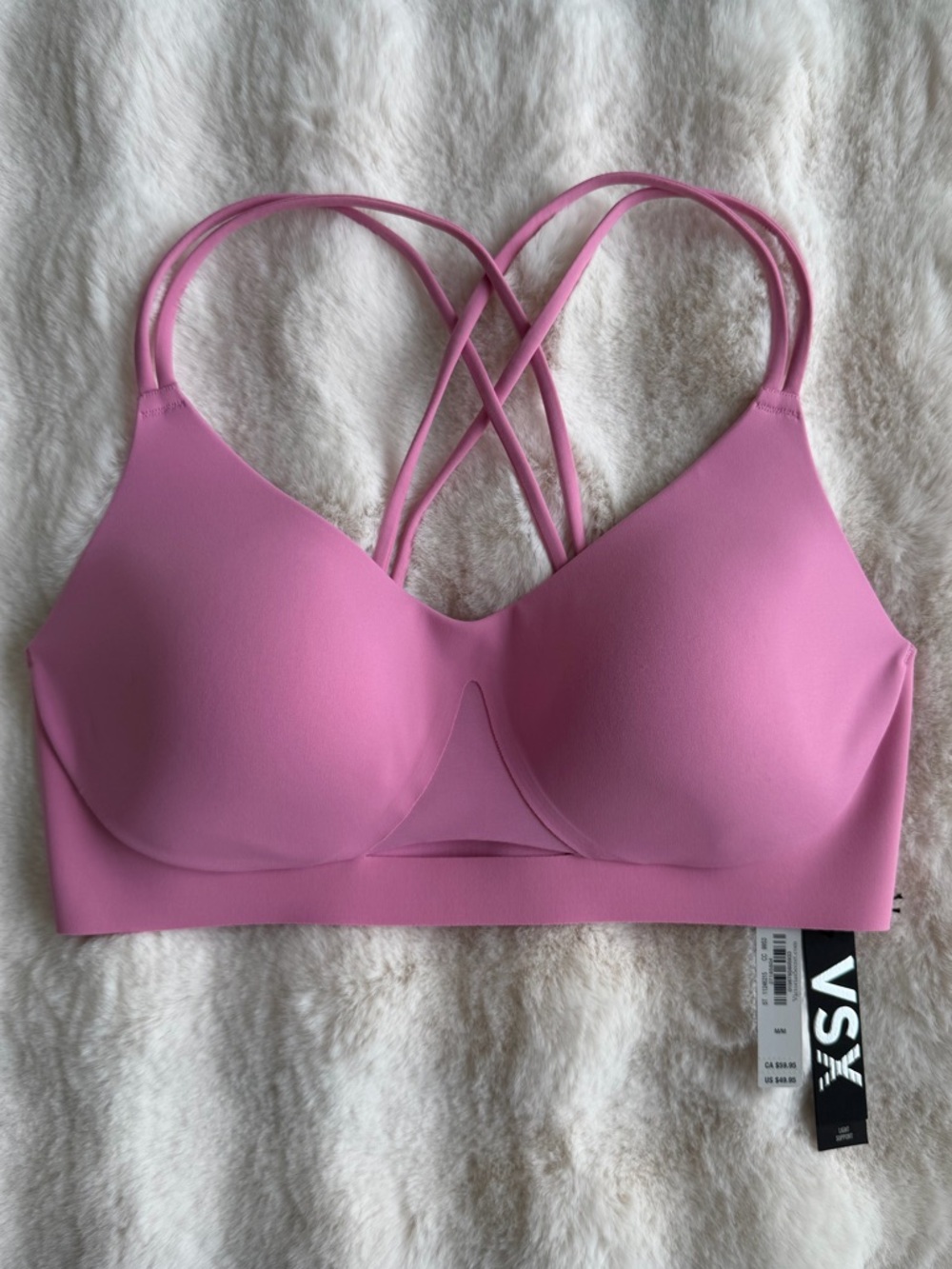 🆕 VSX | Pink Crisscross Sports Bra - Size M.